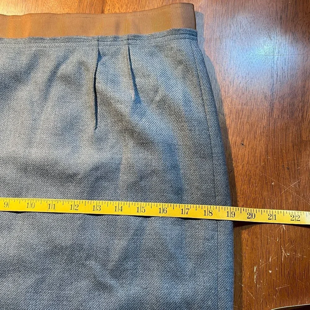 Loft Wool Blend Mini Pencil Skirt Women 8 Petite Coquette Preppy Academia Office